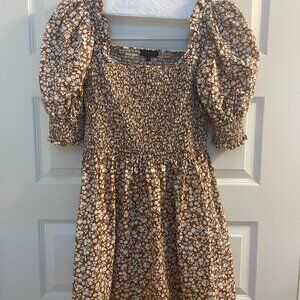 1.State Cinnamon and White Floral Dress, Size L
